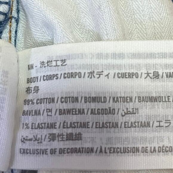 Abercrombie & Fitch Blue Distressed 90s Straight Ultra High Rise Denim Jeans 25 - Picture 5 of 5